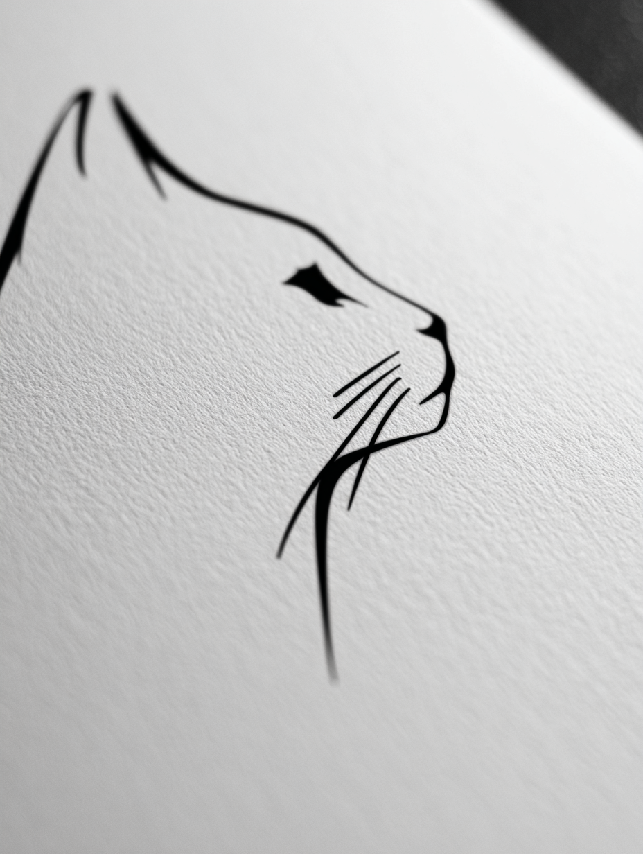Custom Pet Silhouette: Luxury Framed Line Art