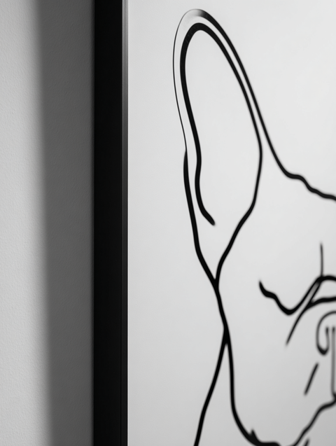 Custom Pet Silhouette: Luxury Framed Line Art