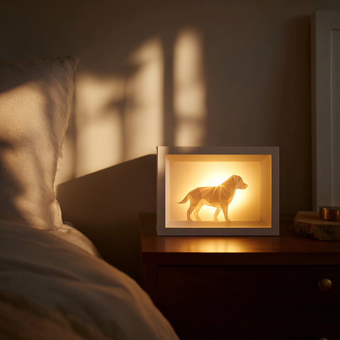 Custom Pet Silhouette Paper Cut Light Box